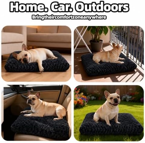 Dog Bed Medium Size, Plush Washable Pet Bed Mat, Dog Crate Bed 23"x 18" - Image 5