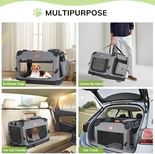 Morpilot 28-inch Portable Collapsible Dog Crate - Image 4