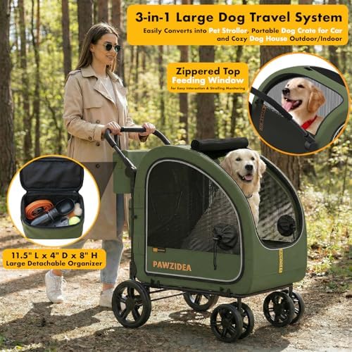 PAWZIDEA 3-in-1 Large Dog Stroller - Image 3