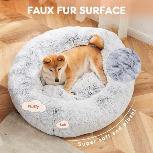 NEWBULIG 30.7x30.7 Inch Donut Dog Bed - Image 3
