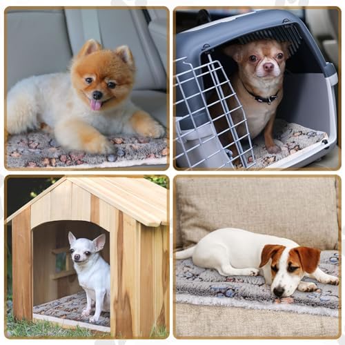 Tuanse 4 Pack Soft Pet Bed Mat Small Dog Crate Fleece - Image 5