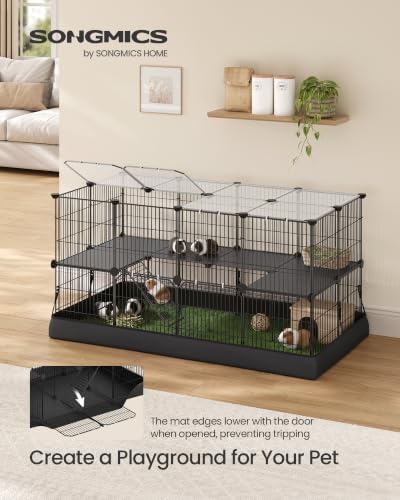 SONGMICS Pet Playpen, 2-Tier Steel Pen - Image 2