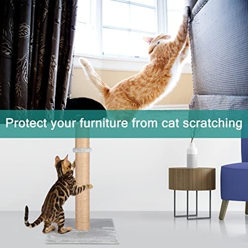 FluffyDream 37'' Cat Scratching Post, Natural Sisal Rope Scratcher - Image 5