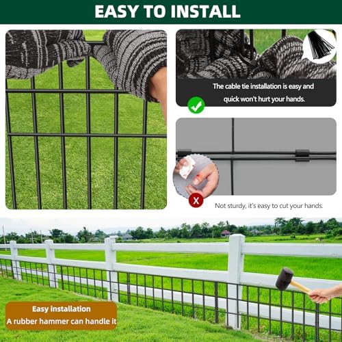 10 Panels Animal Barrier Fence, 14ft x 13in No Dig Garden Fence - Image 5