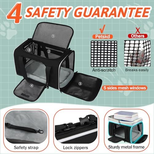 Petskd Small Pet Carrier 17"x12"x8.5" - Image 6