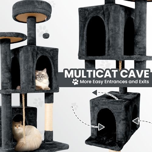 58.5inch Large Cat Tree Tower Condo - Image 5