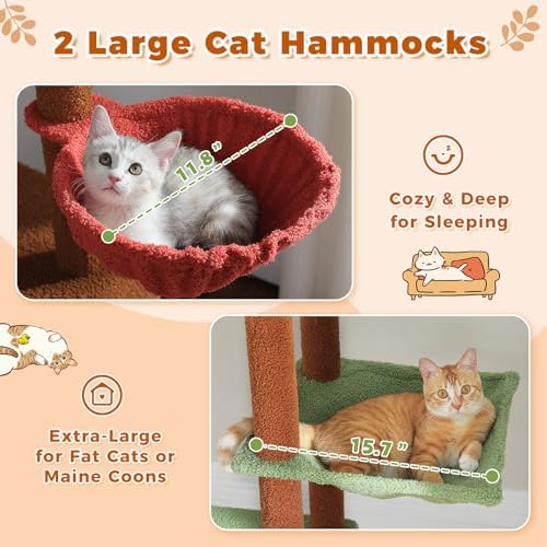 PETEPELA Floor to Ceiling Cat Tree, Adjustable 90.5"-100.4" Tower - Image 6