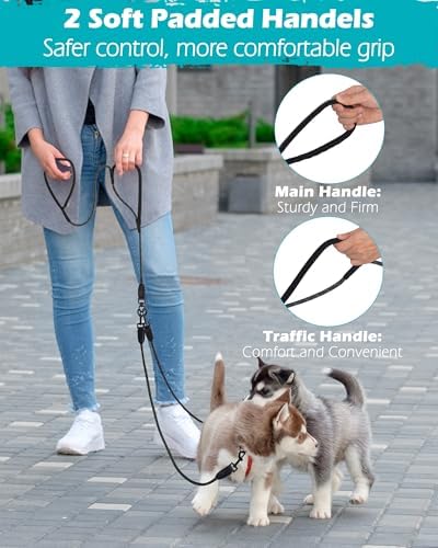 PetBonus Rope Double Dog Leash, No Tangle Dual Leash - Image 4