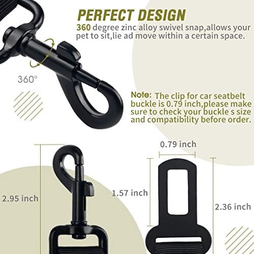 COOYOO Dog Seat Belt, Retractable Dog Car Harness Seat Belt - Image 5