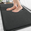 OLANLY Thick Memory Foam Bathroom Rugs 34x21, Absorbent Bath Mat, Dark Grey by OLANLY