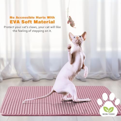 Cat Litter Mat 27"x46", Double Layer EVA litterbox Mat - Image 6