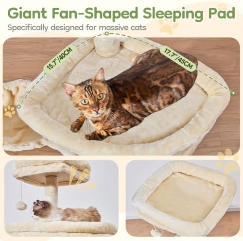 Taoqimiao Sturdy Cat Tree, Cat Tower - Image 3