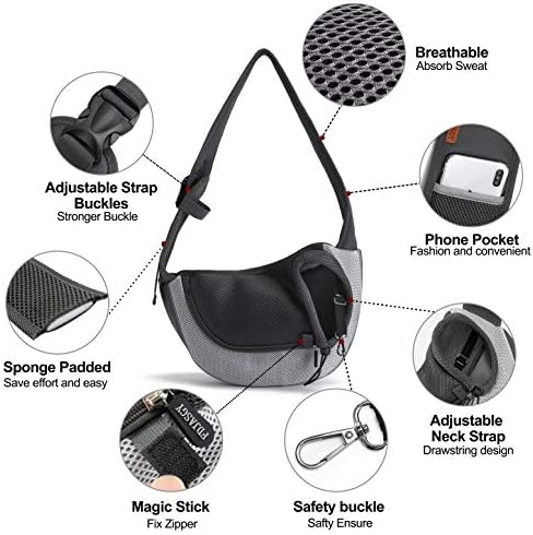 FDJASGY Pet Sling Carrier for Small Dogs Cats, Breathable Mesh Travelling Hand - Image 3