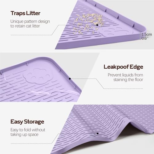 Silicone Cat Litter Mat for Litter Box 50”x35” Large Cat Mat - Image 3