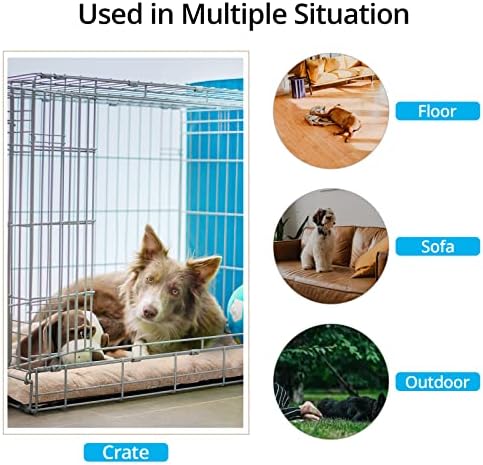 Dog Crate Pad Washable Dog Bed for Crate Medium Cozy Mat 36-Inch Cream - Image 3