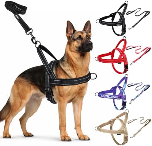 No Pull Dog Harness & 5FT Leash Set by Unknown