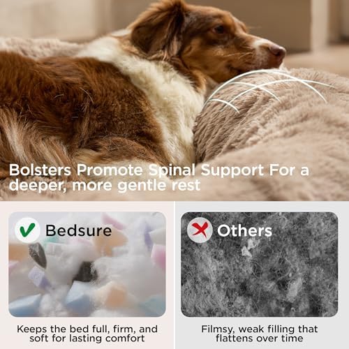 Bedsure SupportMax® Calming Dog Bed Medium Size Dog Washable Pet Bed - Image 3
