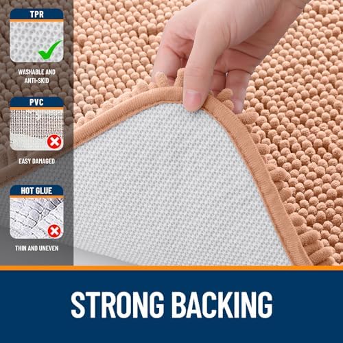 OLANLY Large Bathroom Rugs 44x32, Extra Soft Absorbent Chenille Bath Rugs - Image 6