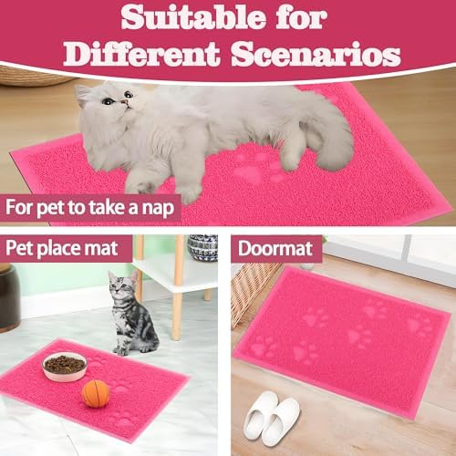 Darkyazi Cat Litter Box Mat for Floor Litter Trapping Mat Non-Slip Backing - Image 7