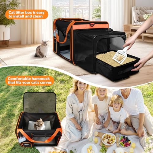 Petskd Side Expandable Extra Large Cat Carrier - Image 7