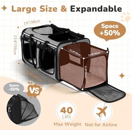 Expandable Extra Large Cat Carrier - Image 3
