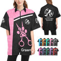 Custom Pet Grooming Smock, Personalized Dog Groomer Jacket by Cowcute