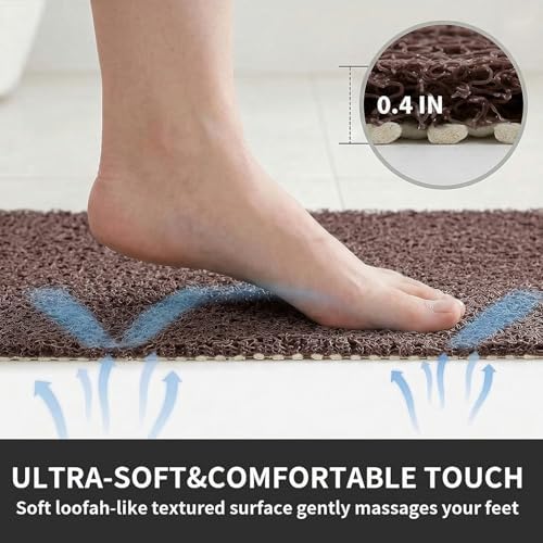 Square Shower Mat Non Slip, 27 x 27 Inch Anti Slip Shower Mat Without Suction - Image 3