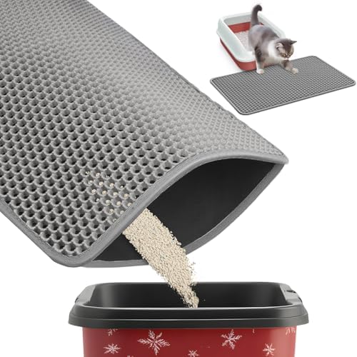 Powools Ultra-Large Cat Litter Mat, Double-Layer by Powools