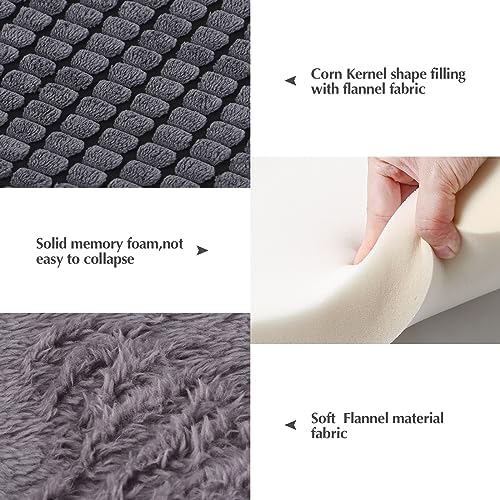 BVAGSS Reversible Dog Crate Pad, Memory Foam Pet Bed Mat, Soft Warm Machine - Image 2