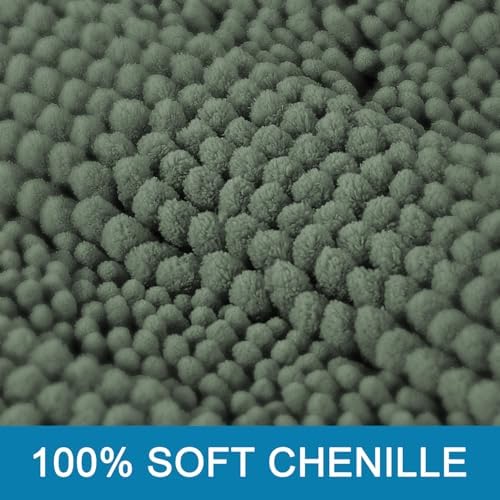 H.VERSAILTEX 2 Piece Bathroom Rugs Bath Mats Sets Super Absorbent Chenille - Image 3