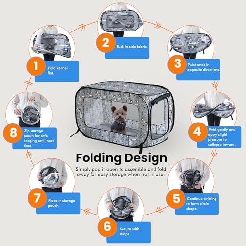 Portable Collapsible Pop Up Kennel, Tail Waggers - Image 5