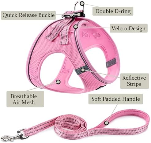 Dog Harness with Leash Set, Step-in Adjustable Puppy Pet Vest - Image 2