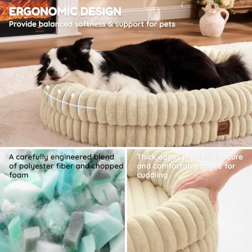 ChiXnuggle Orthopedic Dog Bed, Washable Cover, Faux Fur Bolster Pet Couch - Image 5