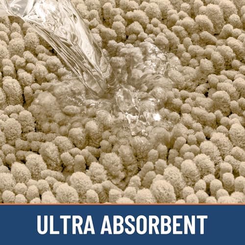Smiry Bathroom Rugs 30X18, Extra Soft Rubber Backing Chenille Bath Mats - Image 5