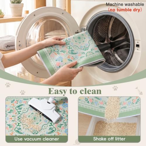 Bienbee Cat Litter Mat, 2 Pack 48" x 36" Machine Washable - Image 6