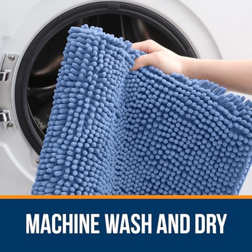 OLANLY Large Bathroom Rugs 50x30, Extra Soft Absorbent Chenille Bath Rugs - Image 5