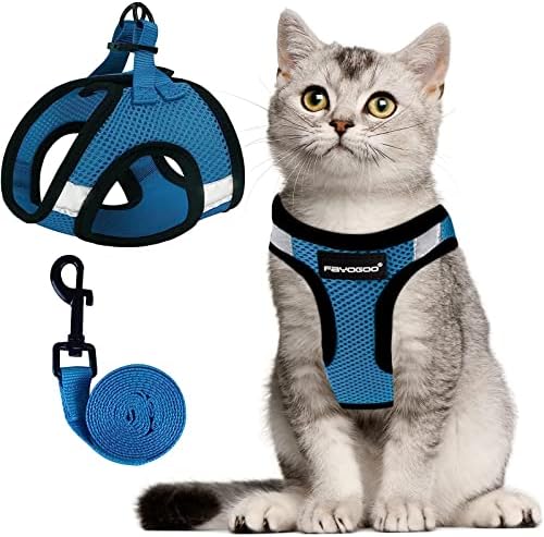 FAYOGOO Cat Harness and Leash Set, Escape-Proof Step-in Vest by FAYOGOO