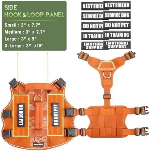 WINSEE Tactical Molle Vest Mesh Dog Harness - Image 5