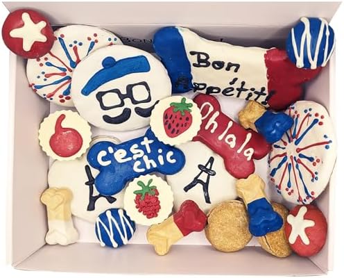 Bonne et Filou French Style Dog Treats, Gourmet Gift Box, 21 Luxury Macarons, Truffles & Bone Cookies, Healthy & Delicious Snacks for Medium to Large Dogs - Image 3