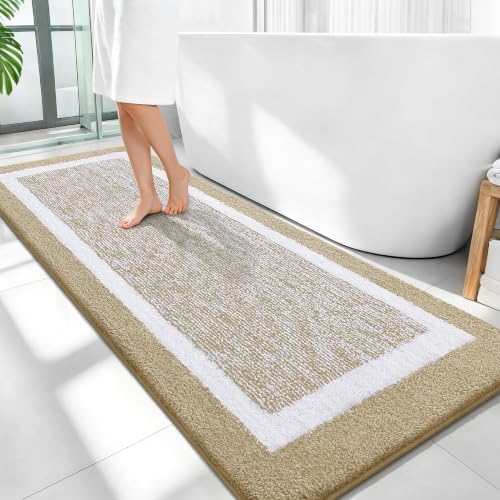 OLANLY Bathroom Runner Rugs 59x24, Extra Long Bath Mats by OLANLY