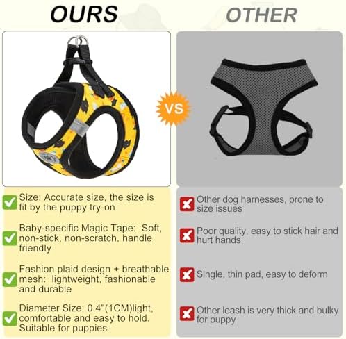 BEAUTYZOO Small Dog Harness and Leash Set, No Pull Puppy Pet Vest- S - Image 4