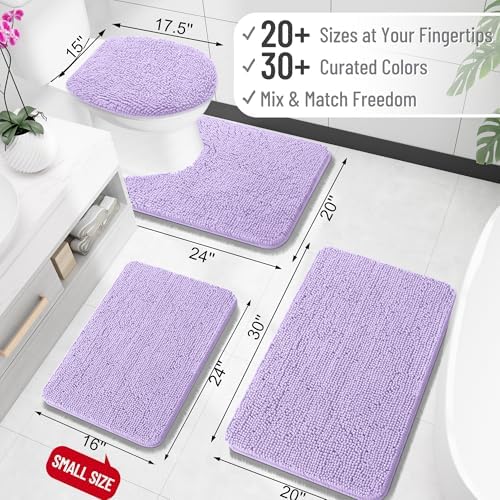 OLANLY Large Bathroom Rugs 50x30, Extra Soft Absorbent Chenille Bath Rugs - Image 2