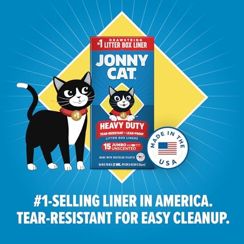 Jonny Cat Litter Box Liners Heavy Duty, Tear & Leak Resistant Jumbo 15ct - Image 4