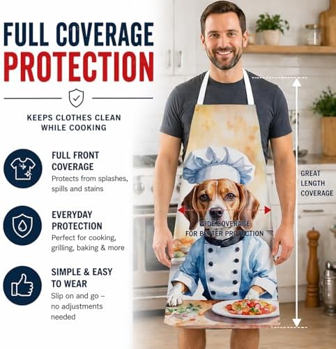 Caroline's Treasures Beagle The Chef Apron Cooking Kitchen Server Baking Crafts - Image 3