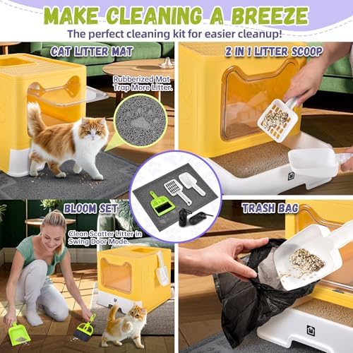 Covered Cat Litter Box, Extra Large Drawer Design - Image 6