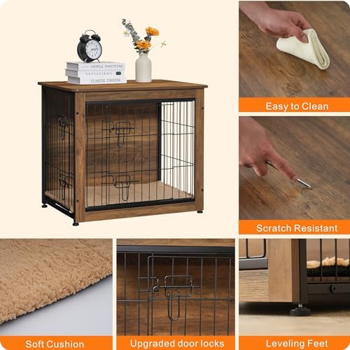 DWANTON 27" Dog Crate Furniture, Dog Kennel Indoor, - Image 5