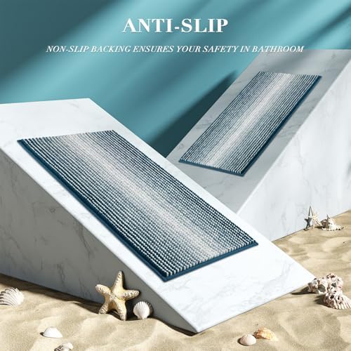 BSICPRO Bathroom Rugs Sets 2 Piece, Non Slip Striped Bath Mats - Image 5