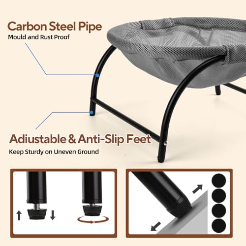 LIFLIX Raised Cat Hammock Bed, Free Standing Cat Cot - Image 5