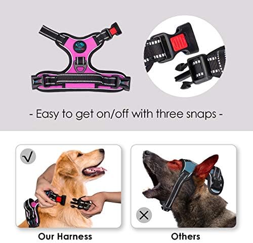PHOEPET No Pull Dog Harnesses for Small Dogs Reflective Adjustable - Image 3