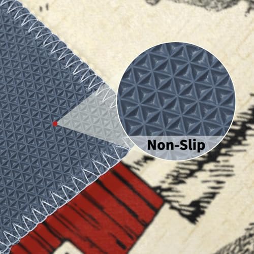 Giwawa Farmhouse Rooster Bath Rug Country Chicken Shower Rug Absorbent Bath - Image 4